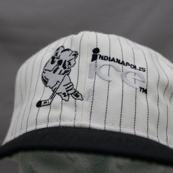 ndianapolis Ice Hat (VTG) - Pinstripe 2 Tone by Headmaster - Adult Snapback - Picture 2 of 9